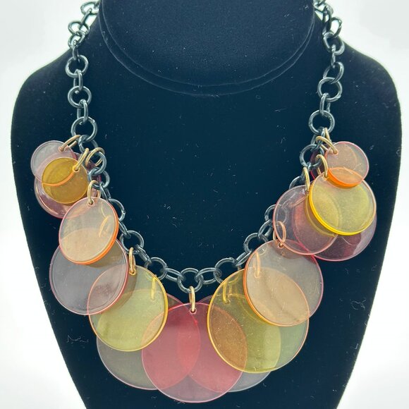 Vintage 1960s Multicolor Bakelite Bib Necklace - Picture 5 of 5